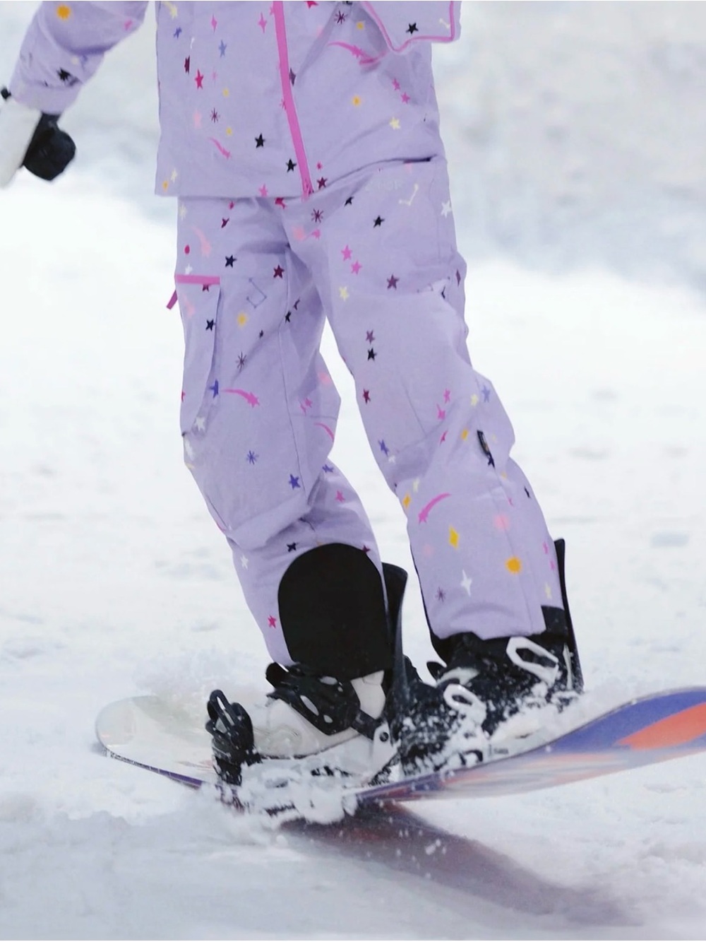 NWT Vector Kids Cosmic 2L Insulated Waterproof Snow Ski Pants Purple Star Print